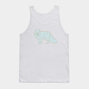 White Arctic Fox Gold Tank Top